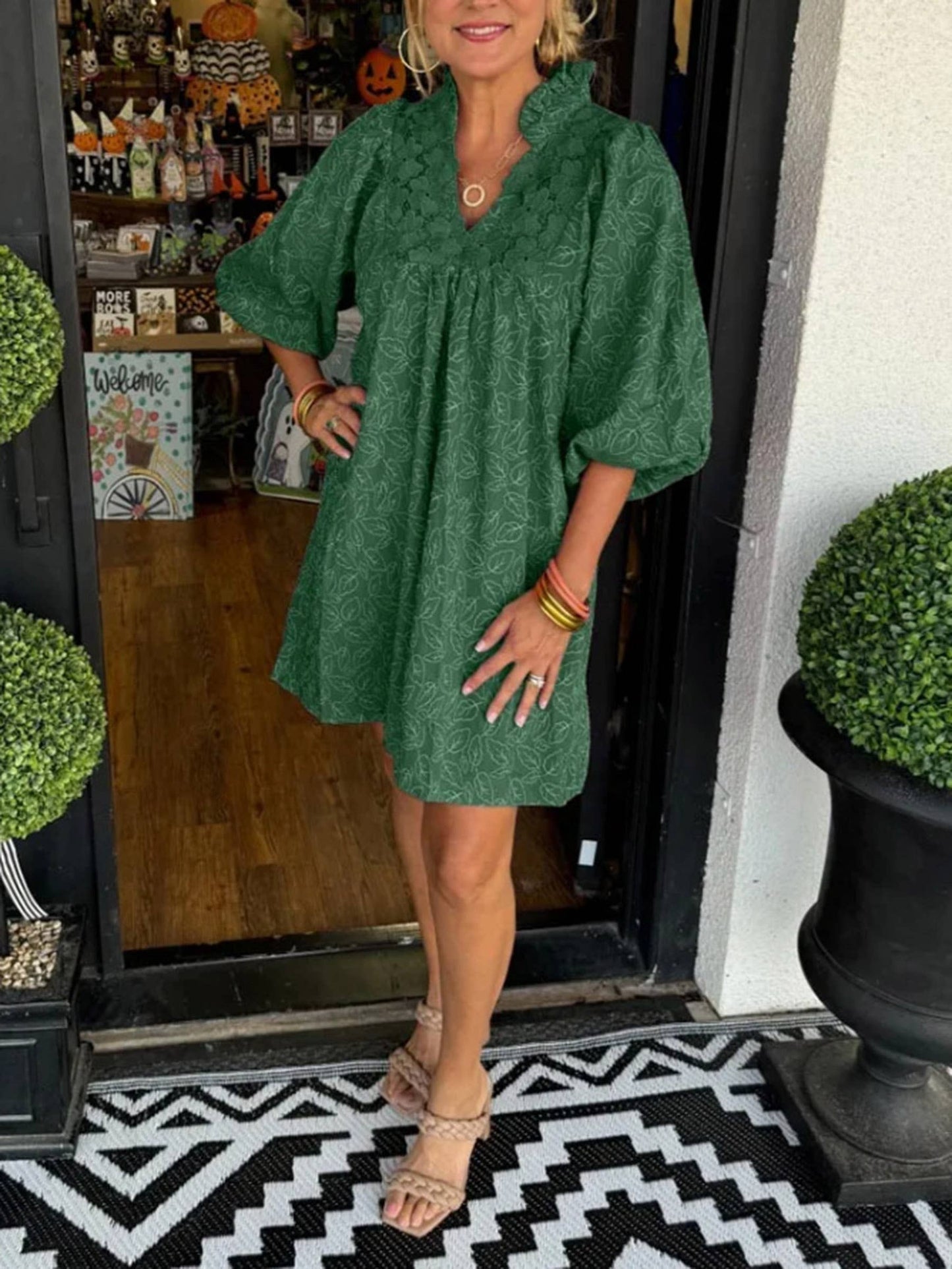 Willow Ruffle Neck Dress