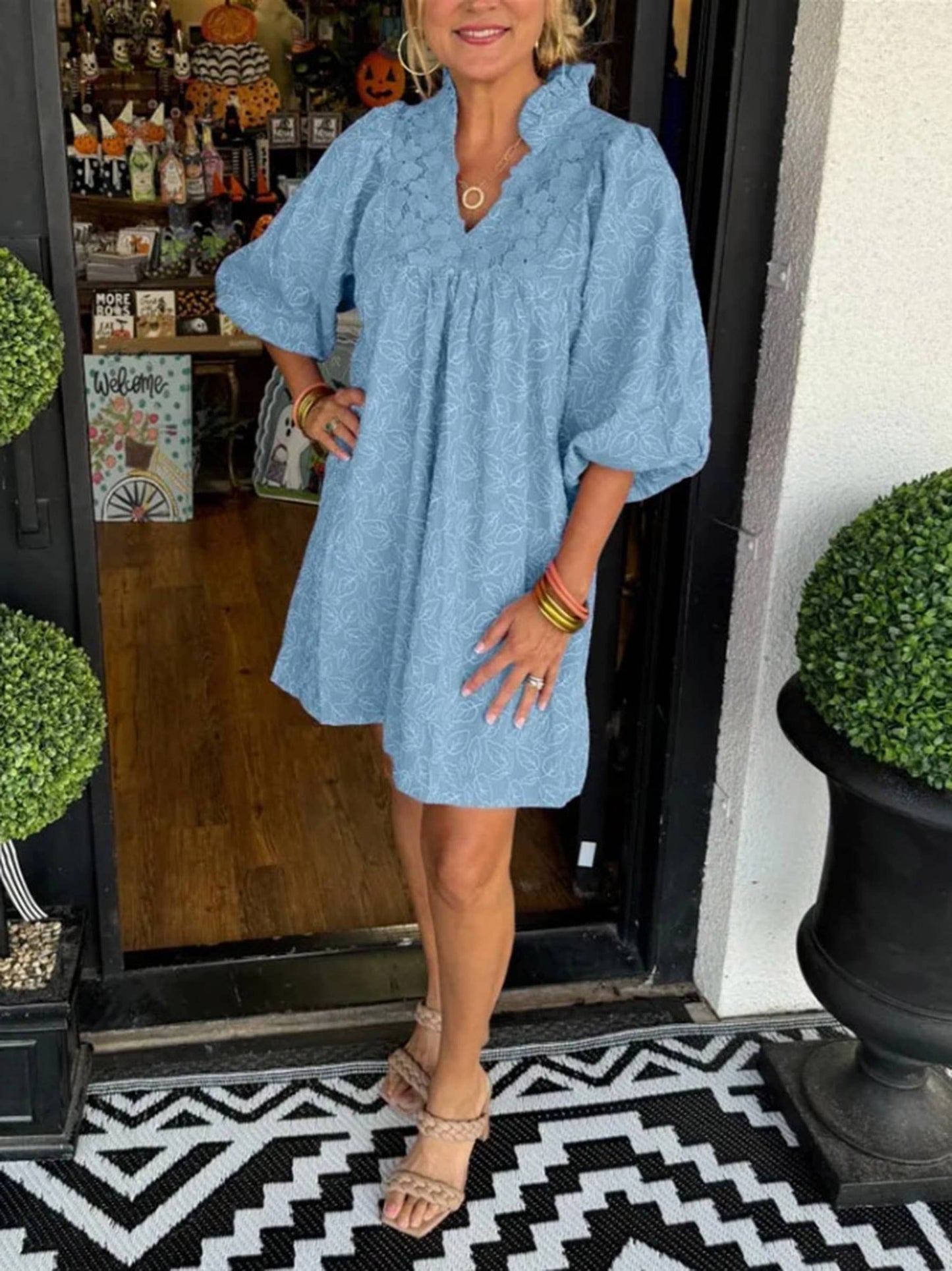 Willow Ruffle Neck Dress