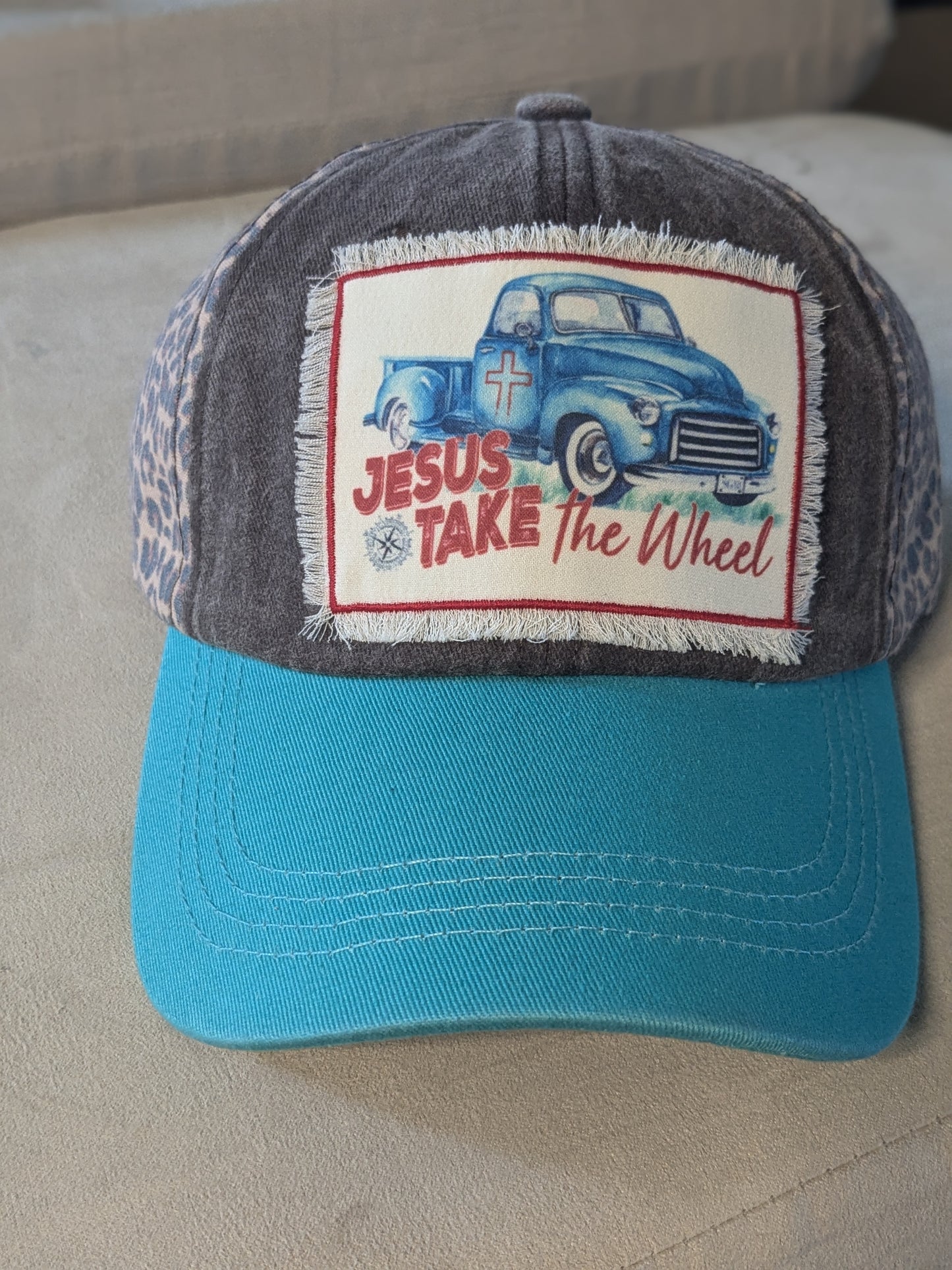 Jesus Take the Wheel Hat Front