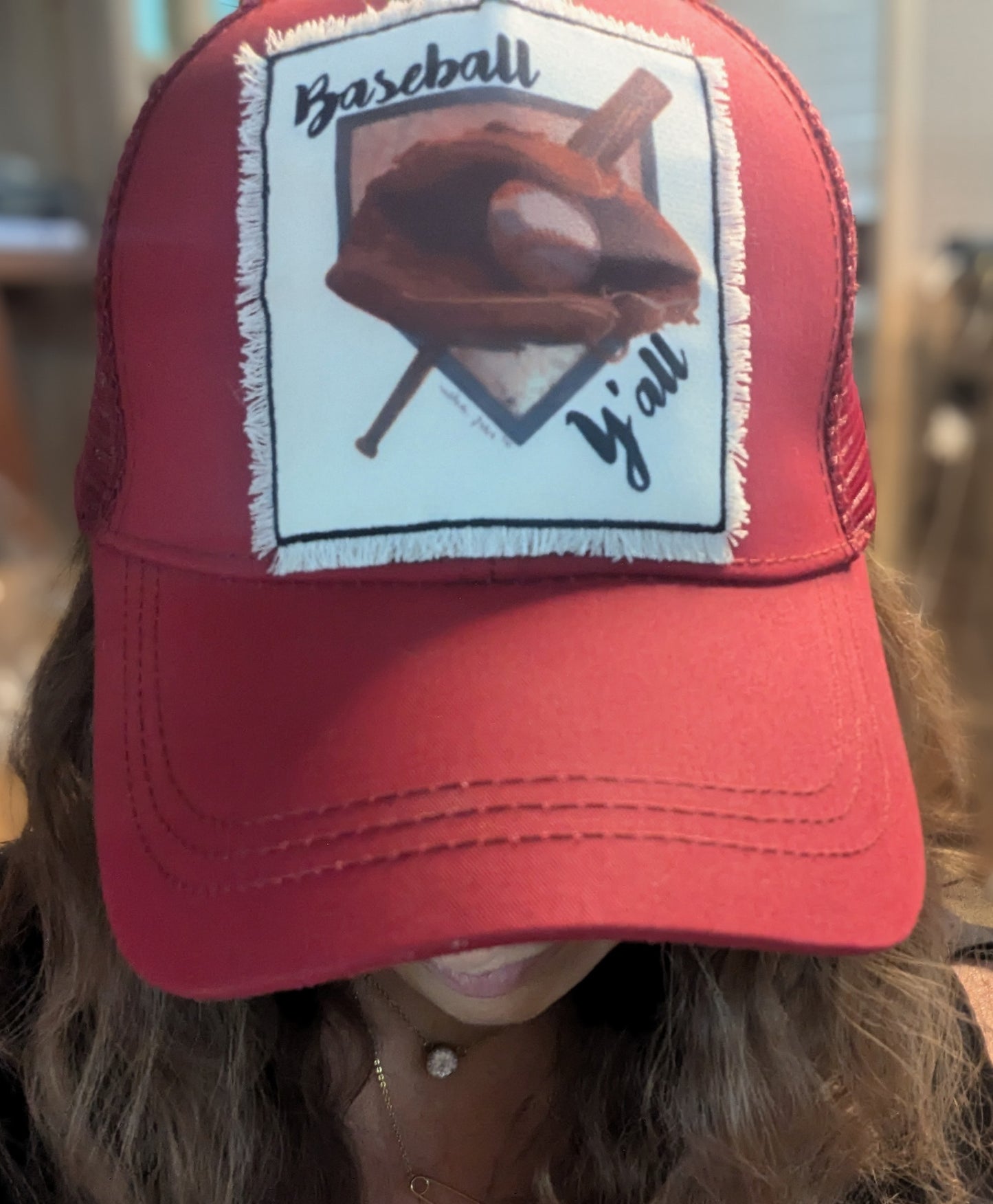 Baseball Y'all Hat Model
