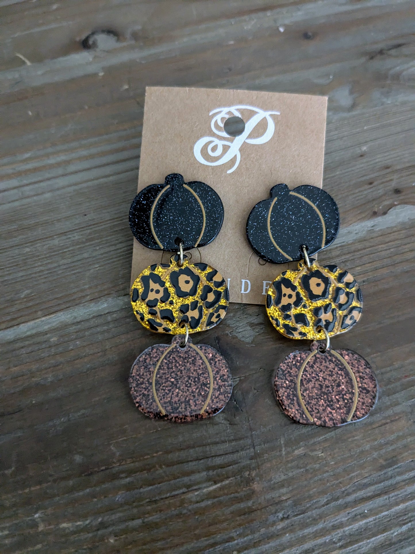 3 Tiered Pumpkin Earrings