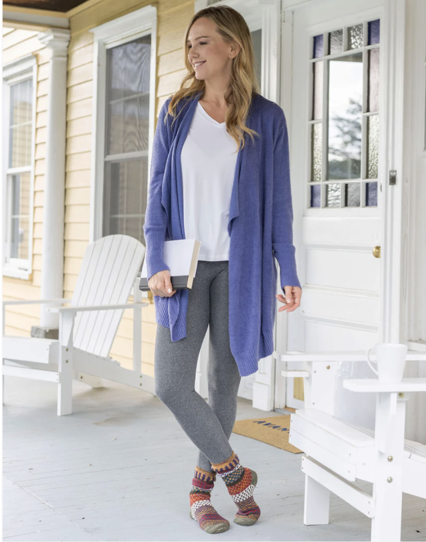Periwinkle Bambü Wrap Robe 1