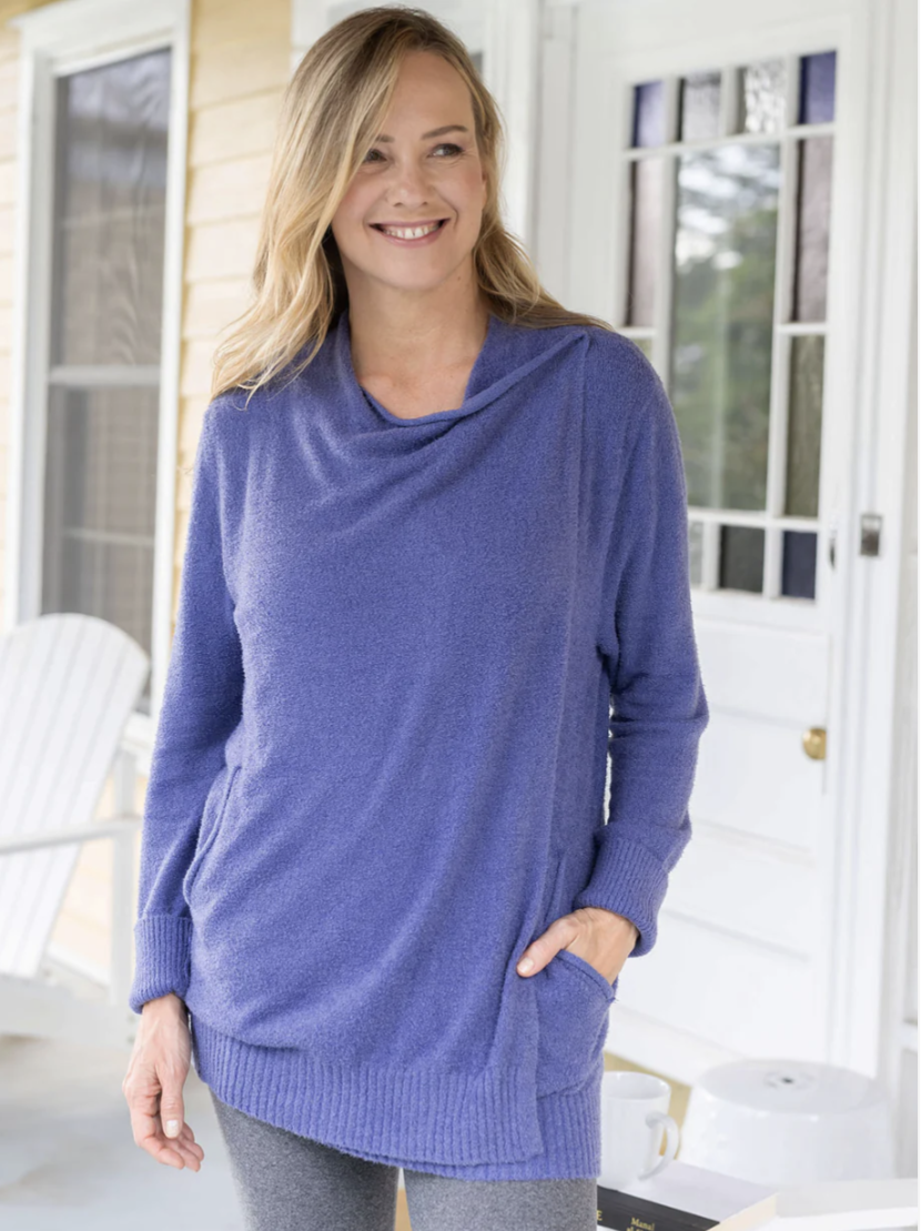 Periwinkle Bambü Wrap Robe 4