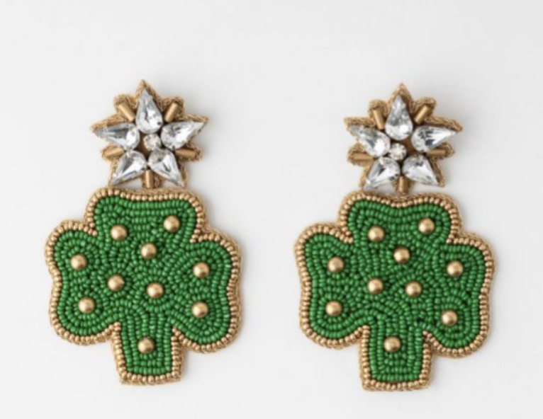 Shimmering Clover Earrings