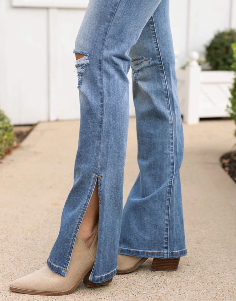 Split Flare Denim