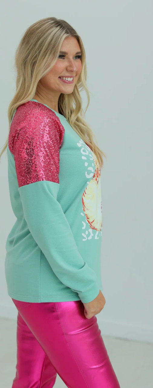 Mint Santa Baby Sweatshirt