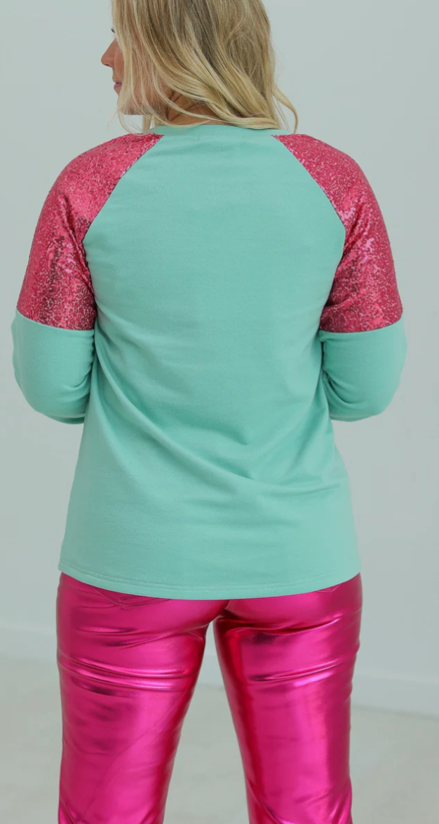 Mint Santa Baby Sweatshirt