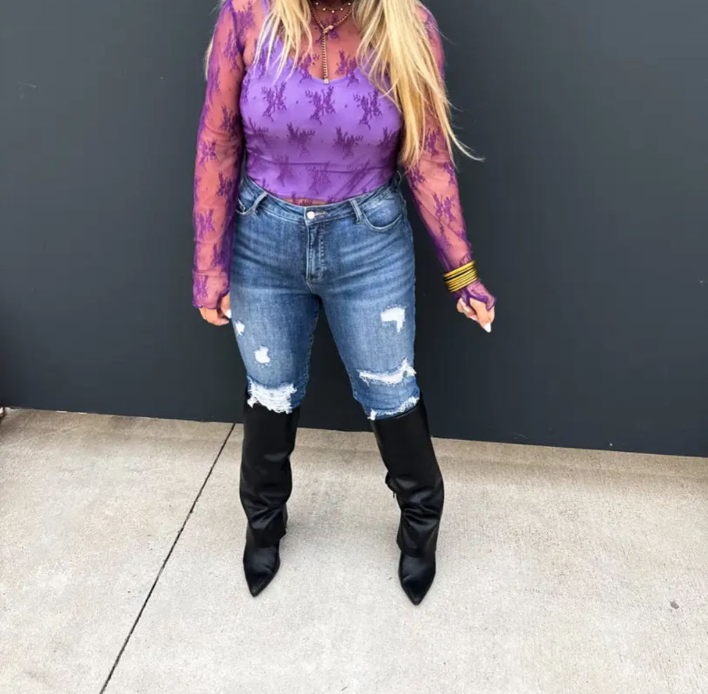 Roxy Lace Mesh Top