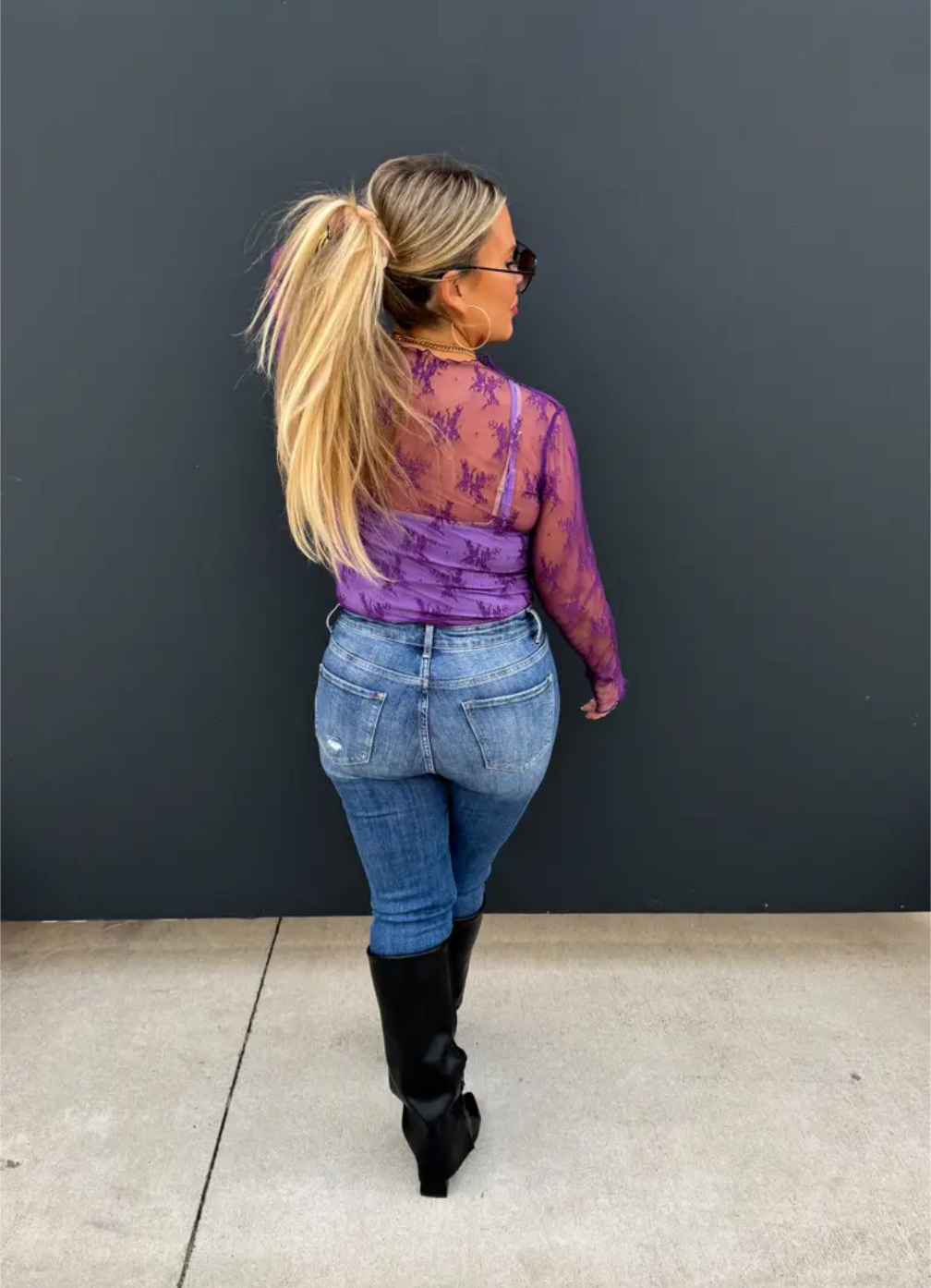 Roxy Lace Mesh Top