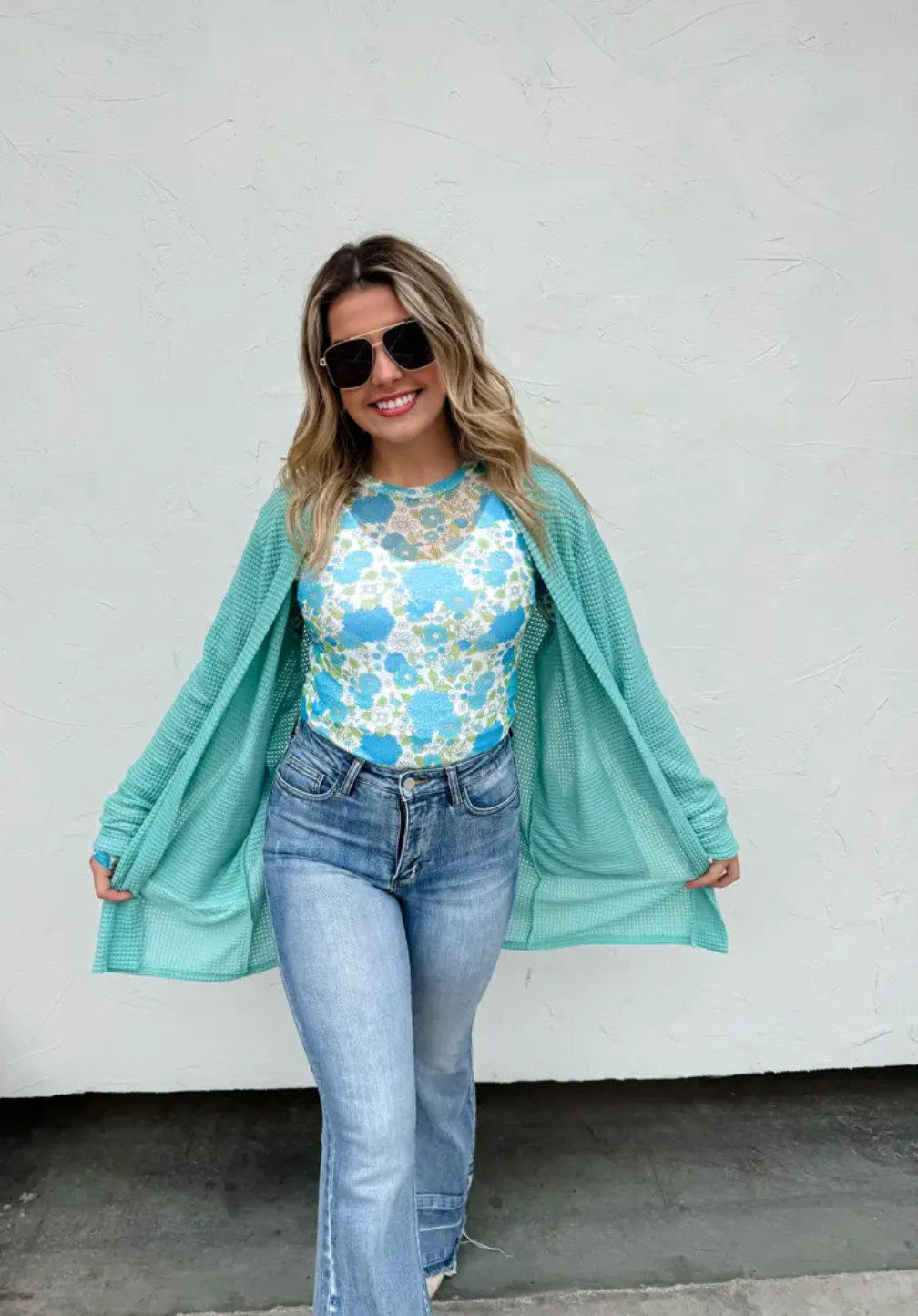 Vintage Floral Mesh Top