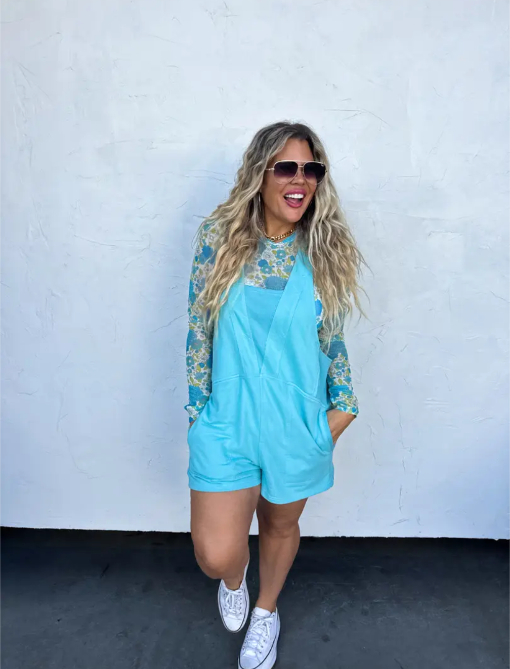 Vintage Floral Mesh Top