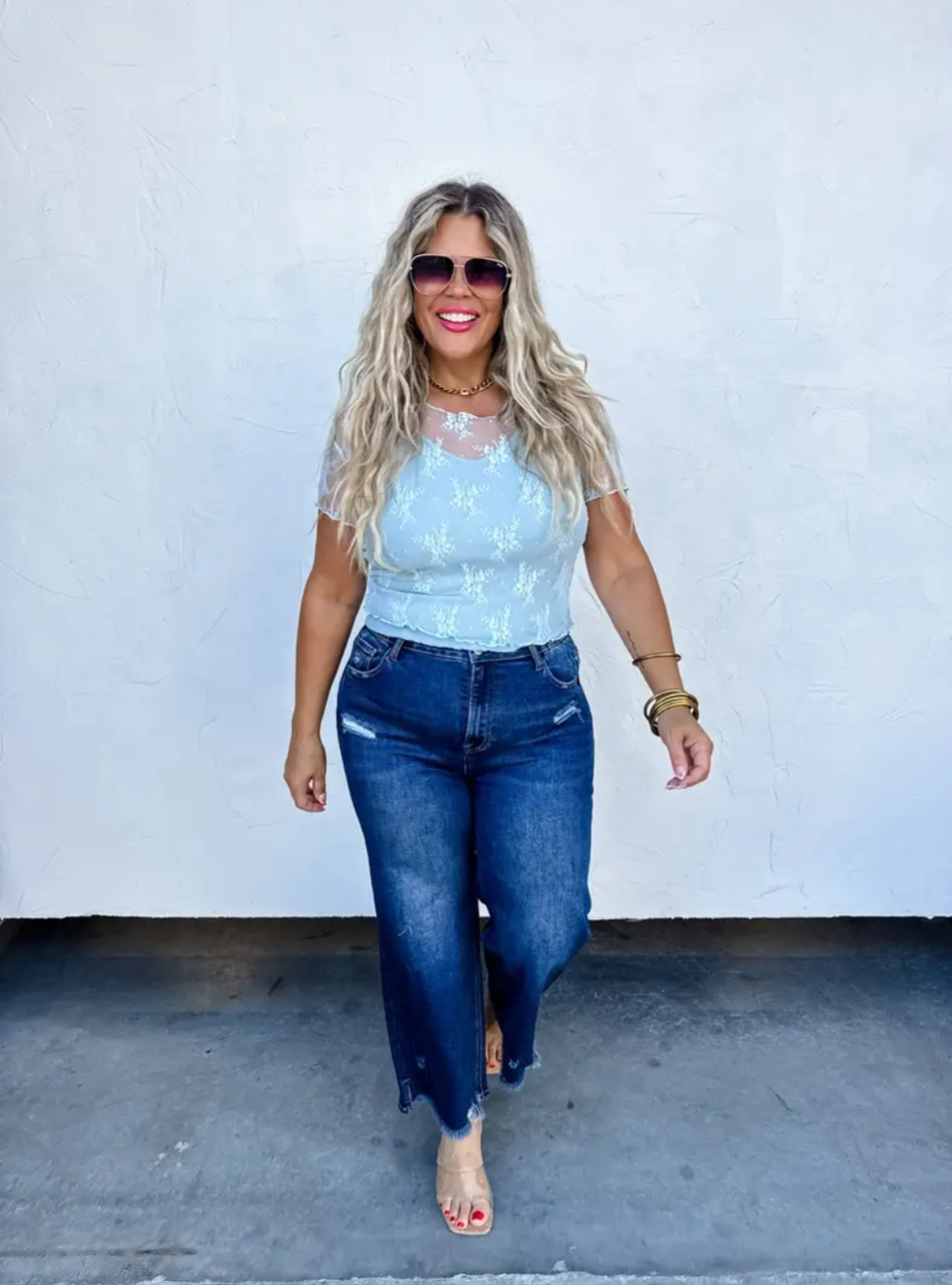 Short Sleeve Lace Top