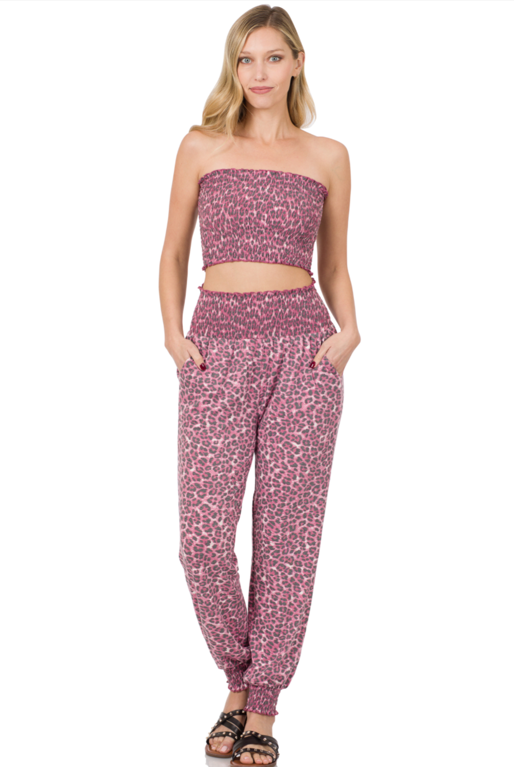 Wild Comfort Smocked Lounge Set