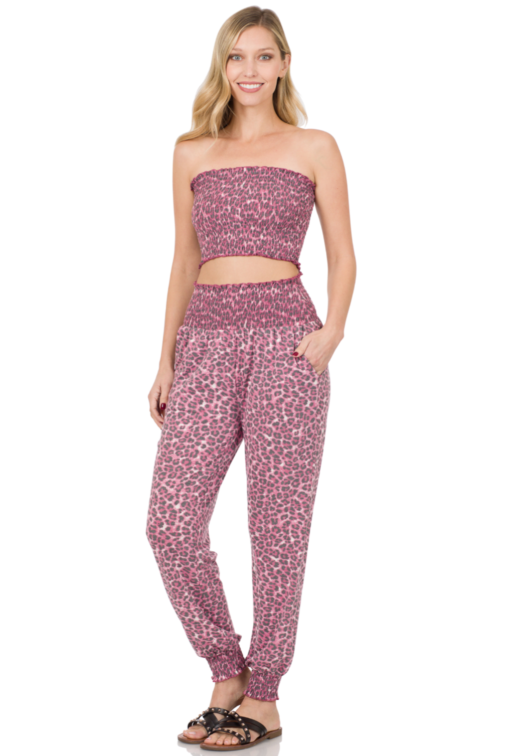 Wild Comfort Smocked Lounge Set