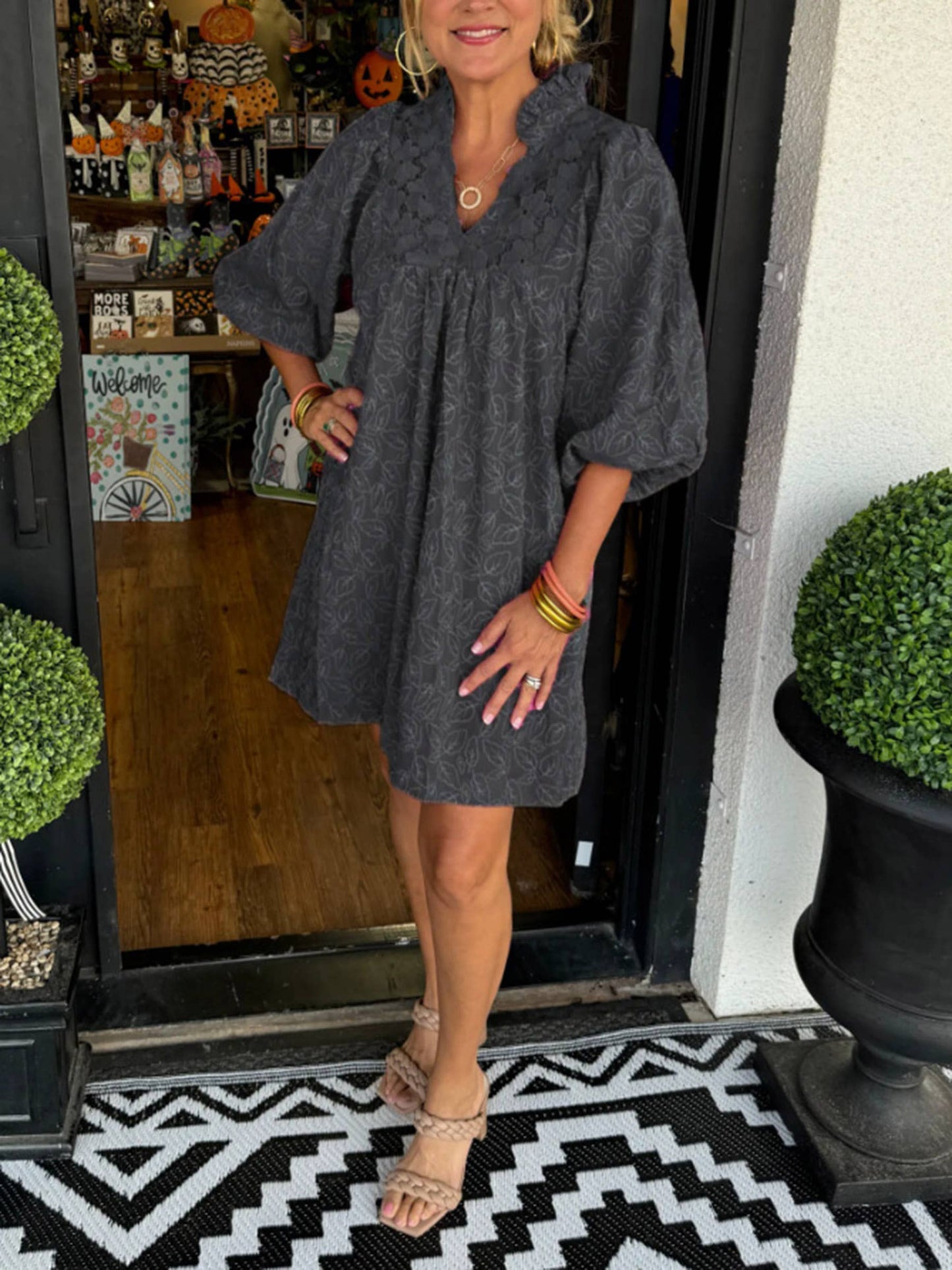 Willow Ruffle Neck Dress