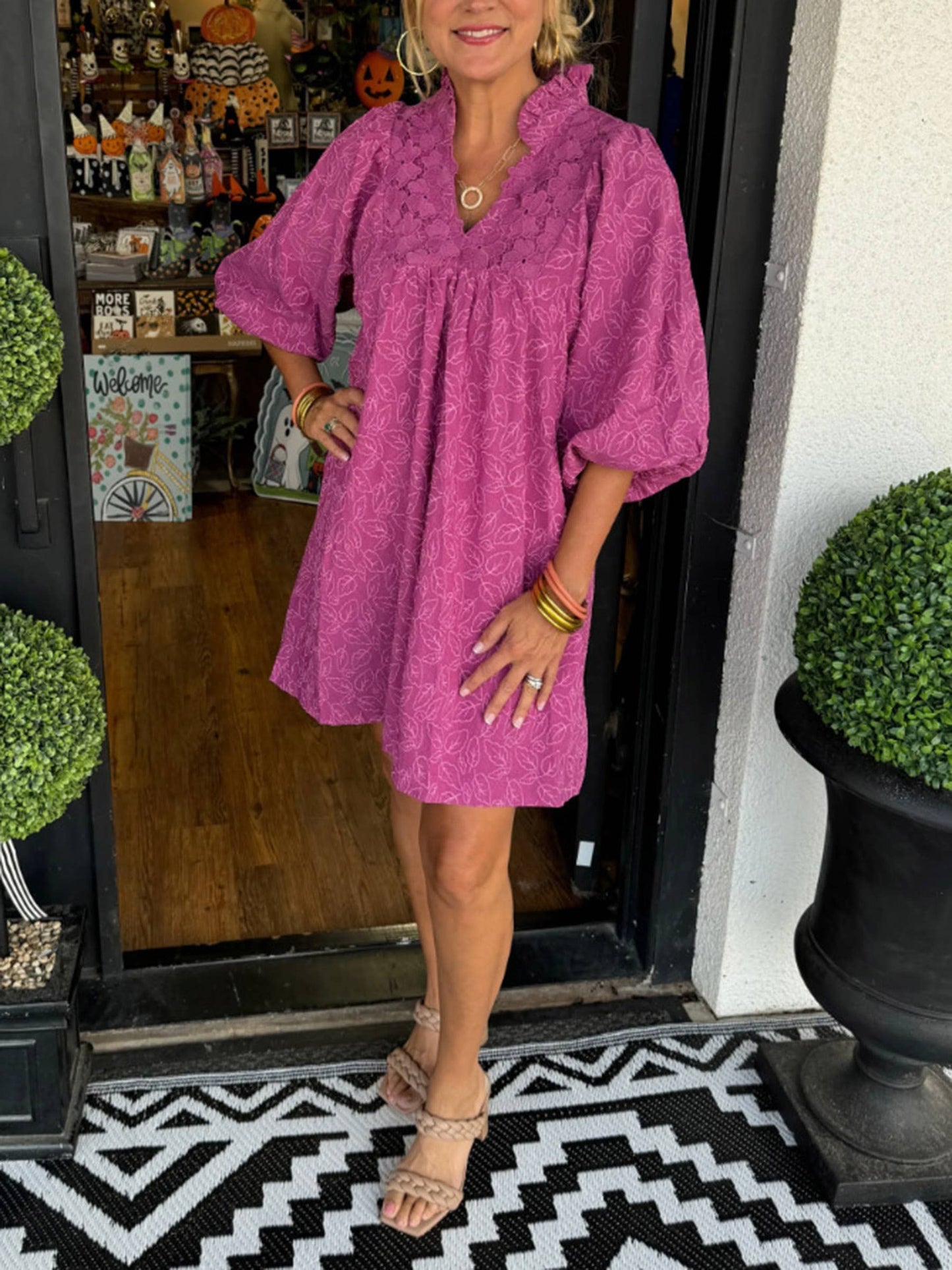 Willow Ruffle Neck Dress