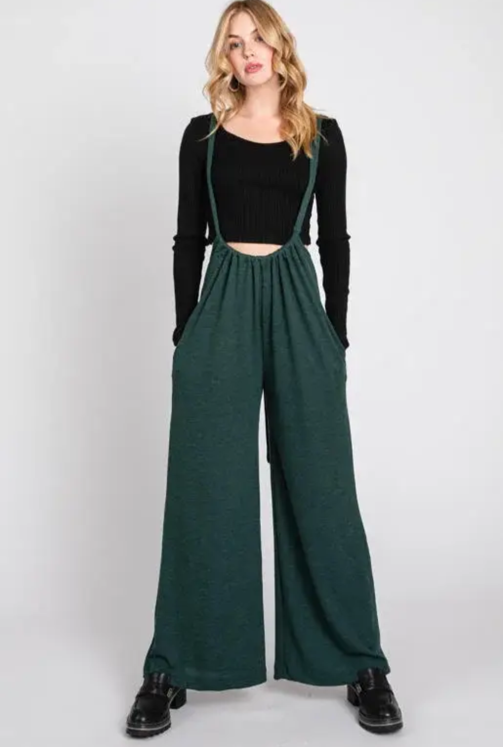 Knit Suspender Jumpsuit