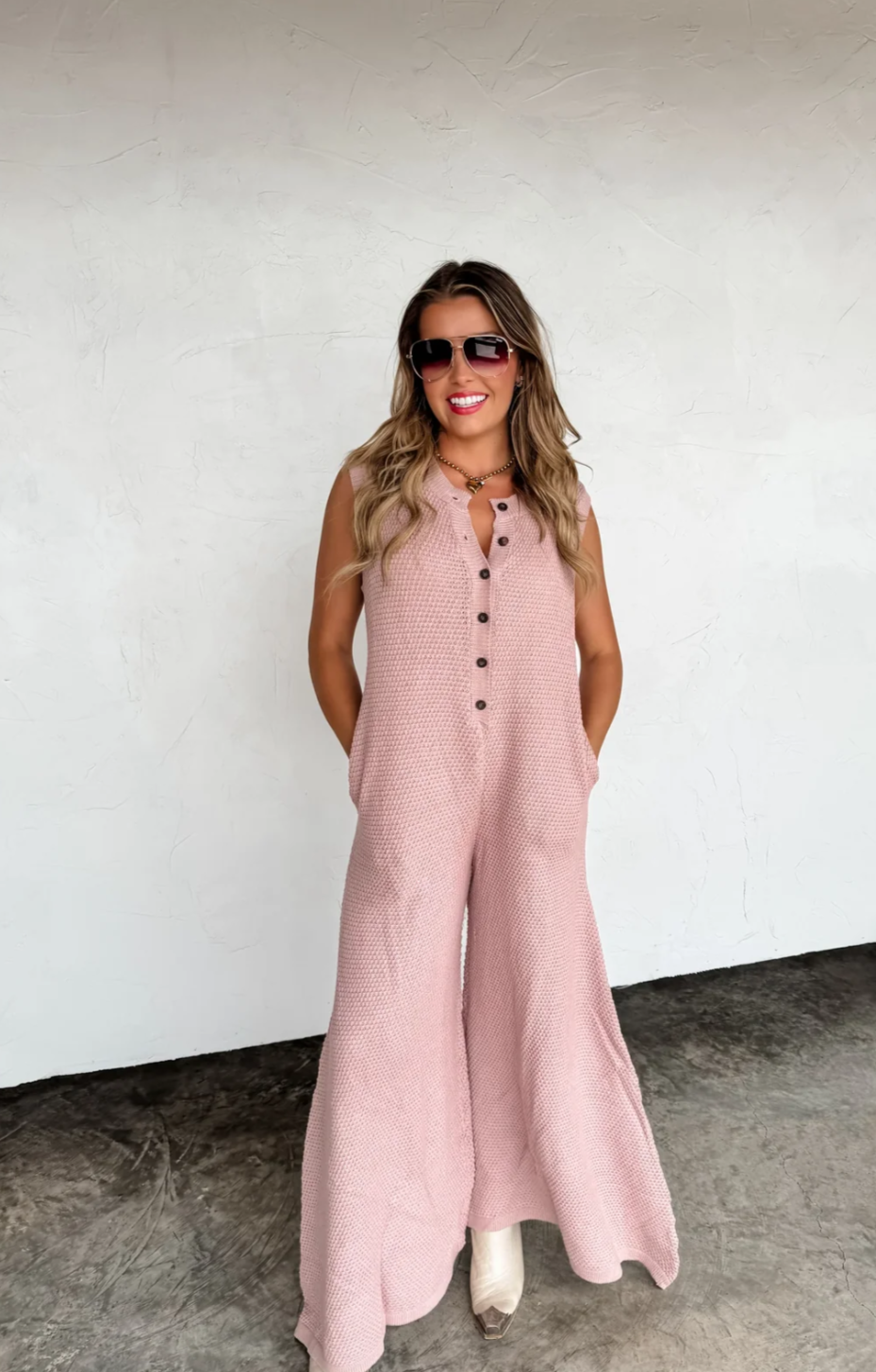 Sleeveless Knit Jumpsuit