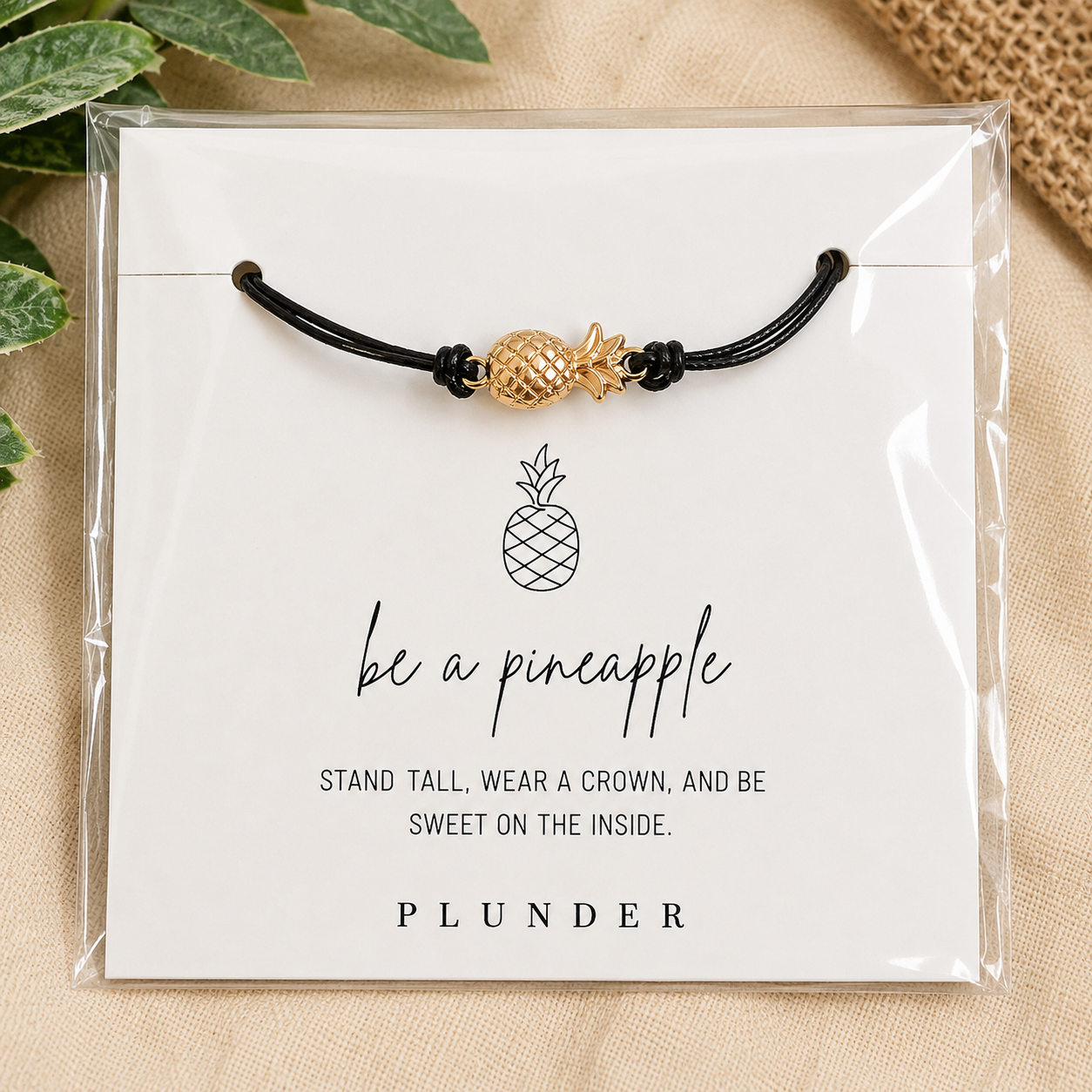 Be A Pineapple Corded Bracelet/Anklet