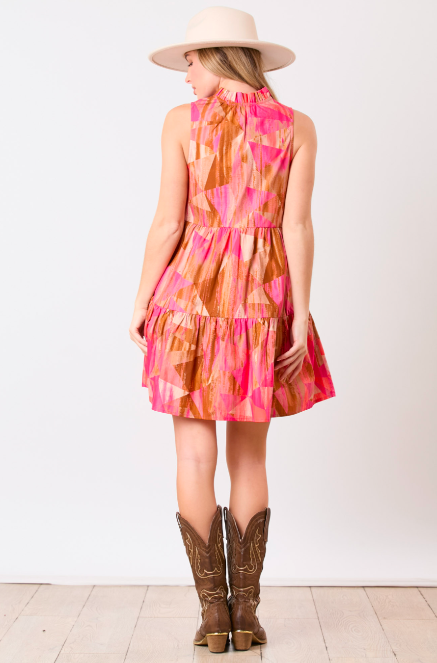 Desert Rose Tiered Mini Dress