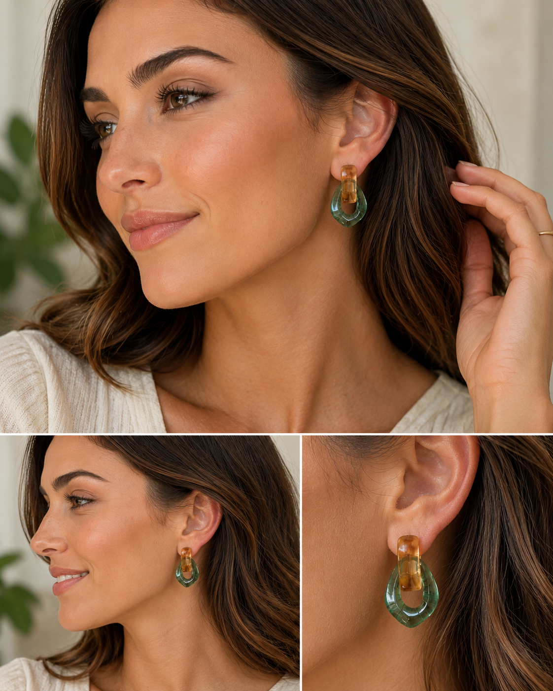 Moss & Honey Acrylic Earrings