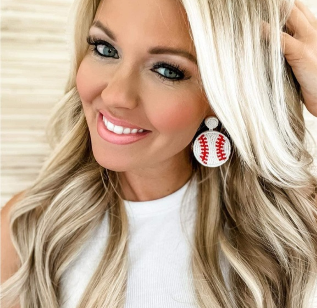 Game Day Glam Beaded Earrings