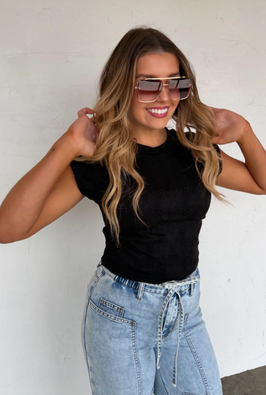 HARLEY CAP SLEEVE BASIC TOP