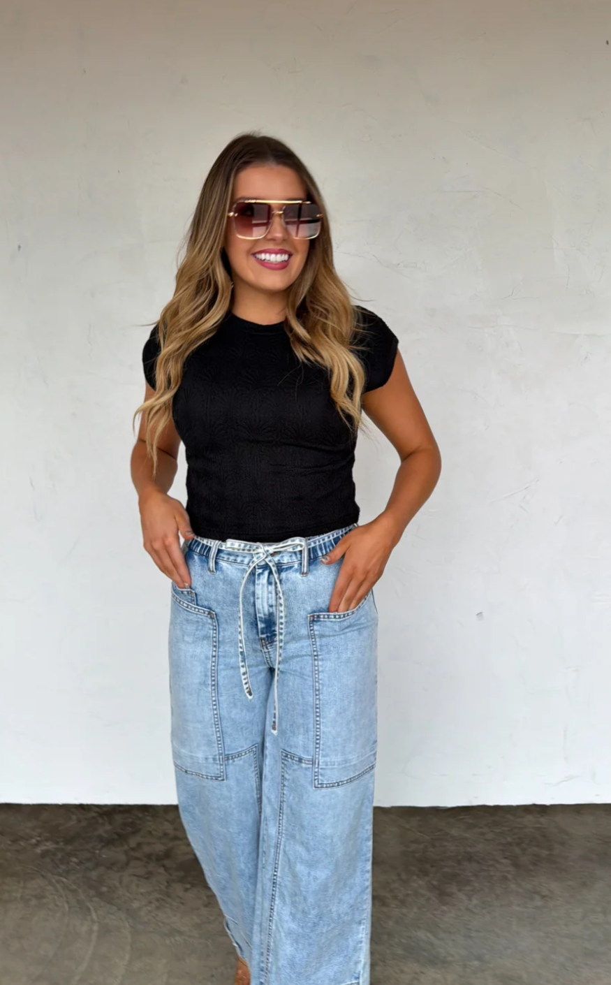 HARLEY CAP SLEEVE BASIC TOP