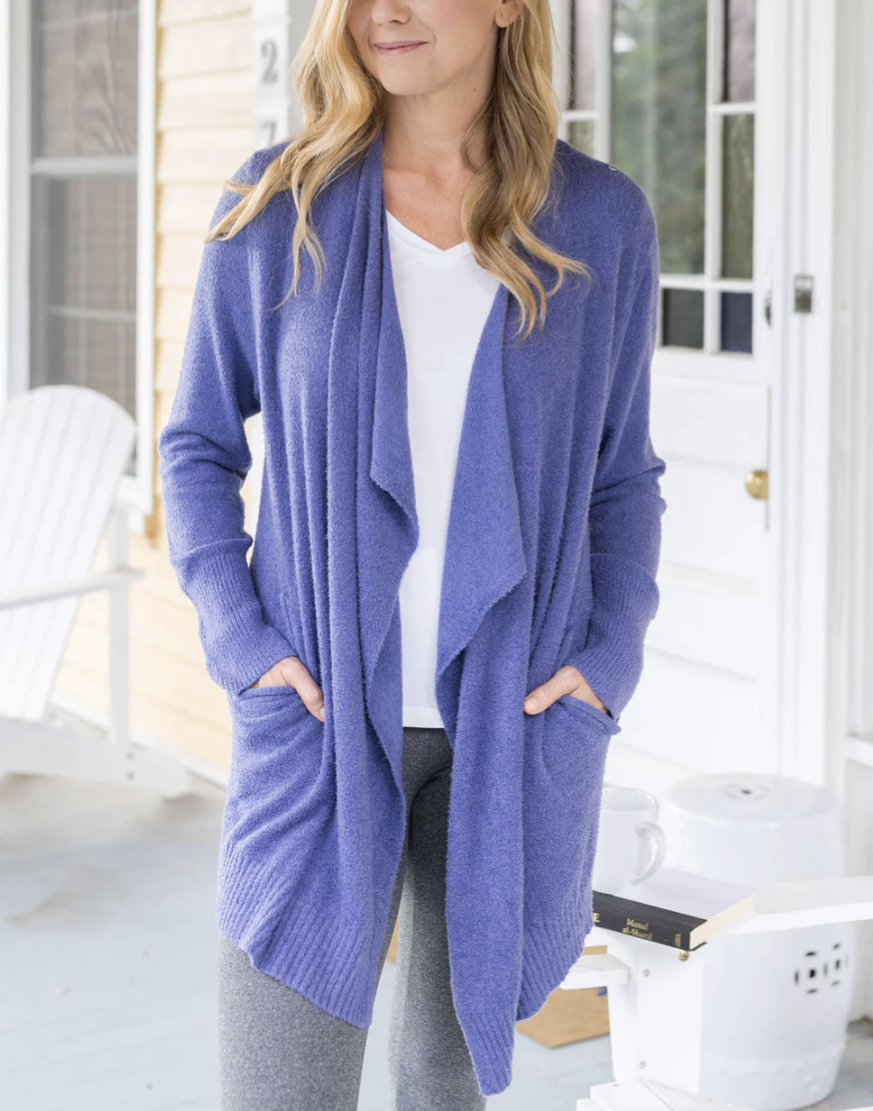 Periwinkle Bambü Wrap Robe