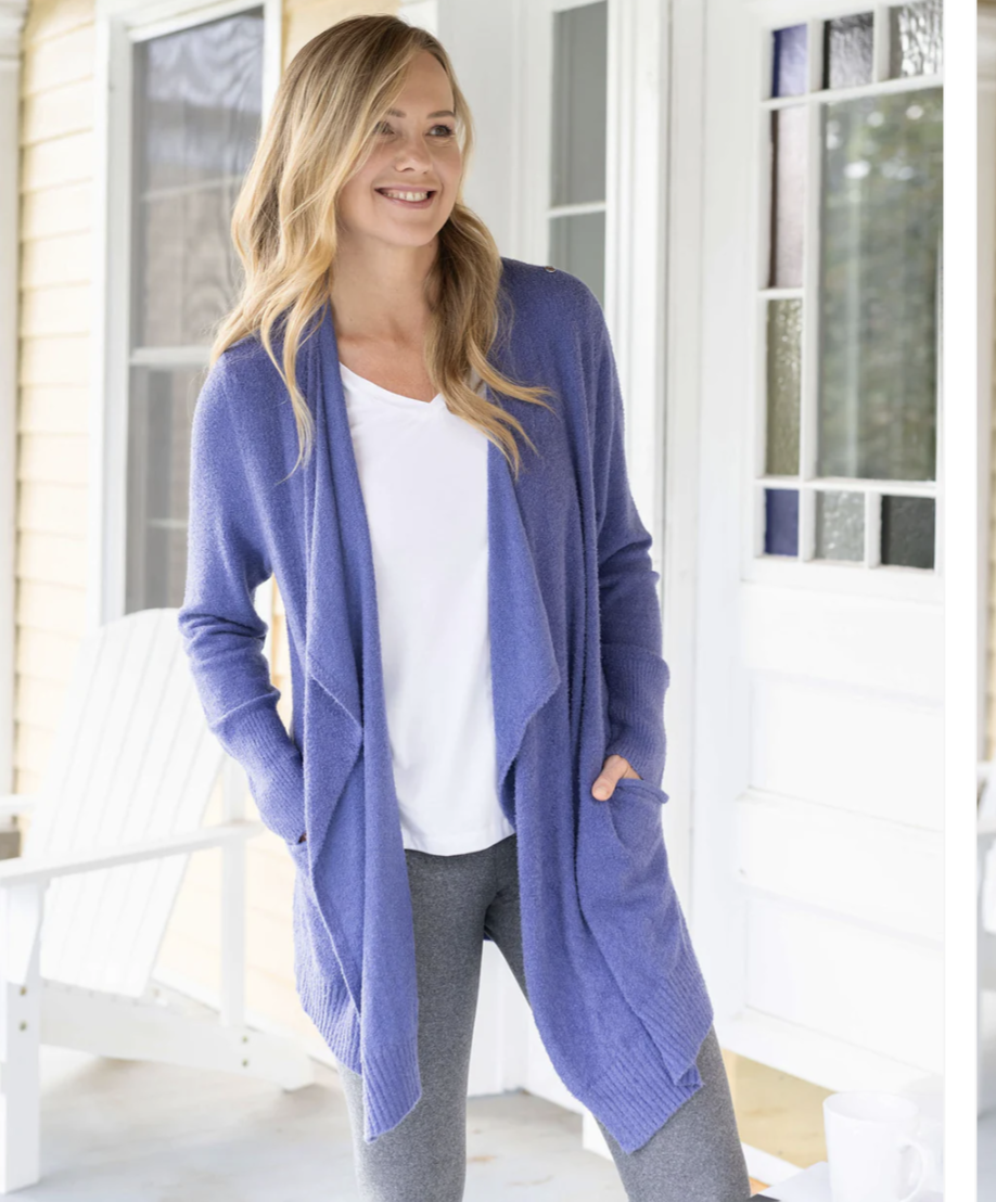 Periwinkle Bambü Wrap Robe