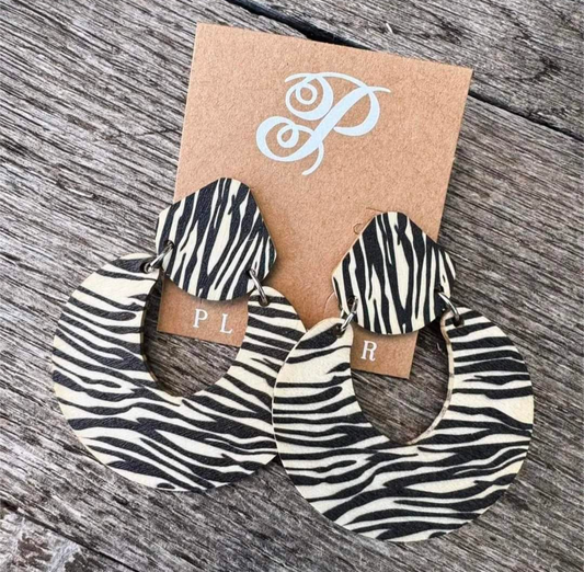 Zebra Print Earrings