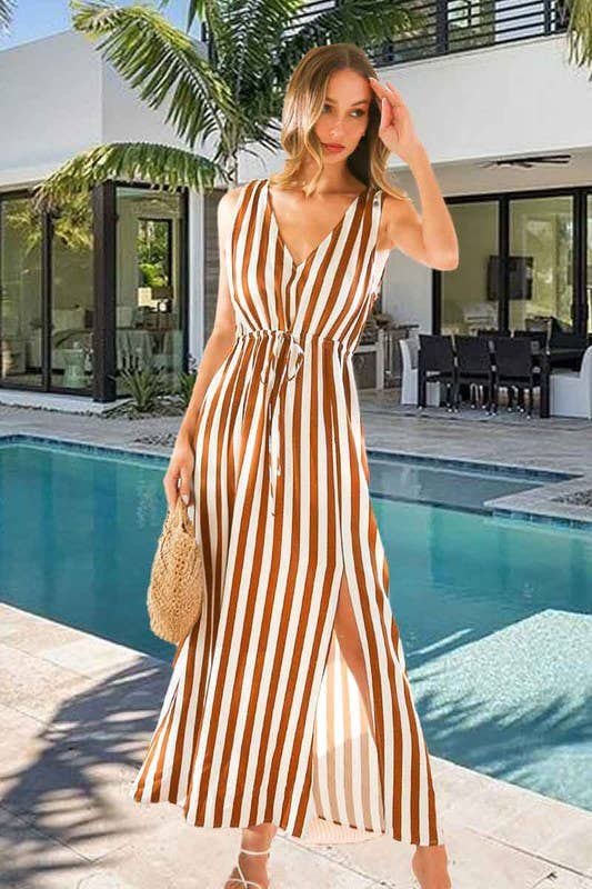 Seaside Stripes Maxi Dress