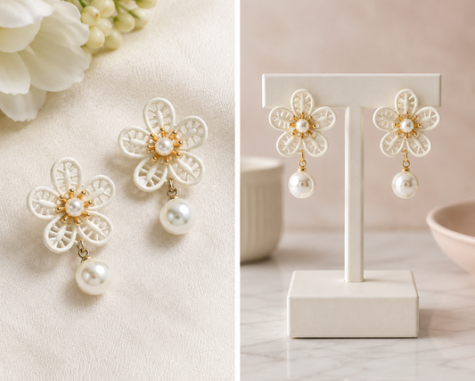 Pearl Blossom Earrings