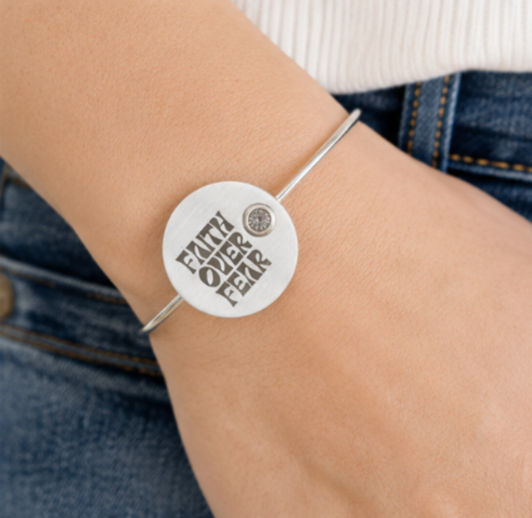 Faith Over Fear Cuff Bracelet