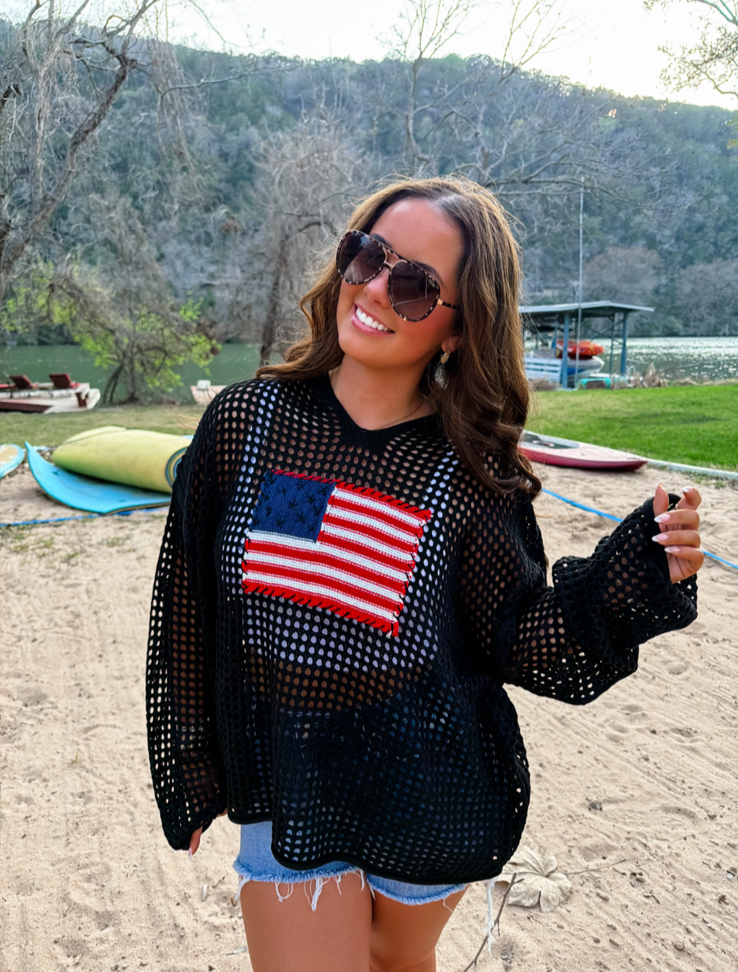 Freedom Flag Patch Pullover