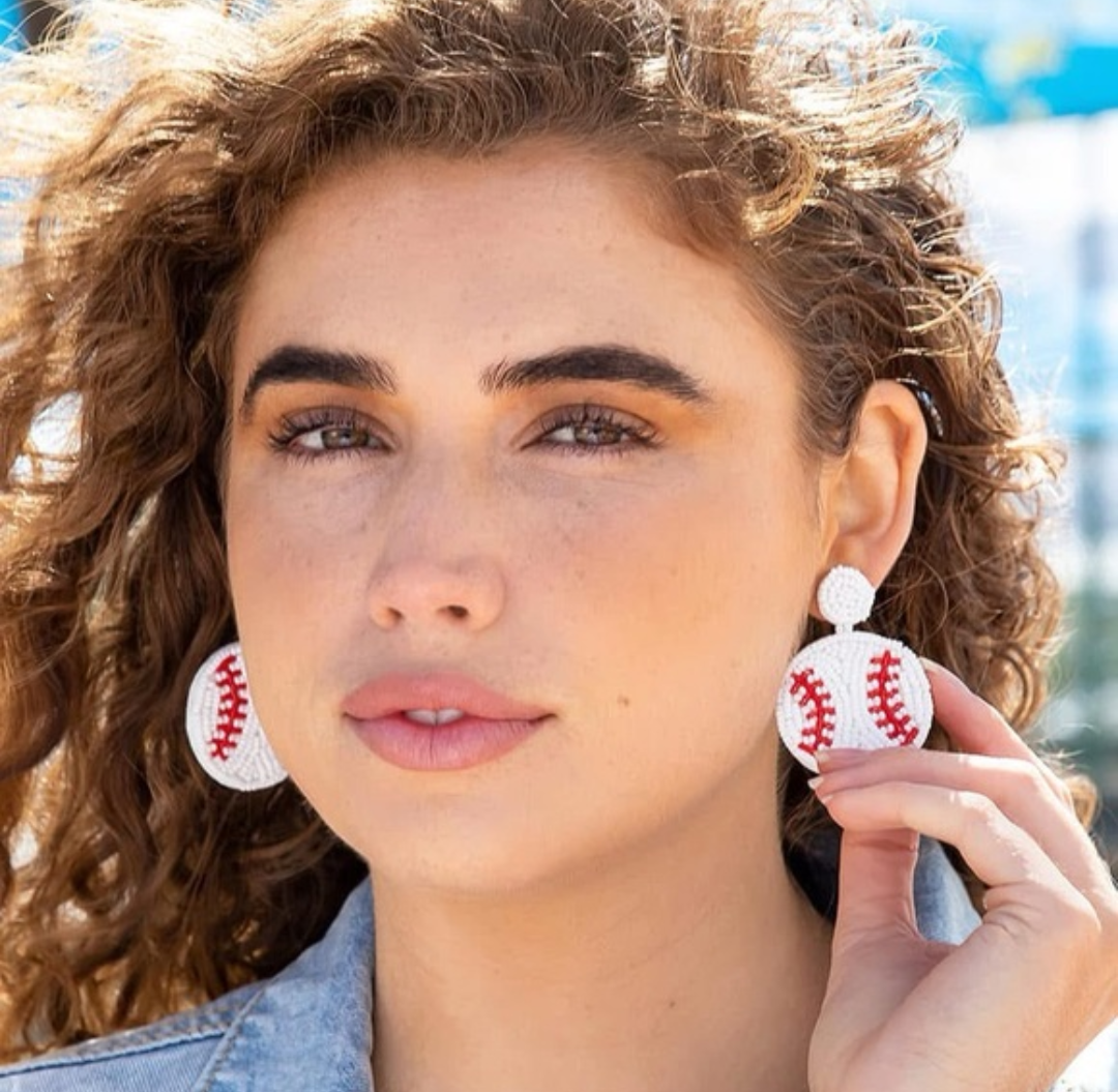 Game Day Glam Beaded Earrings