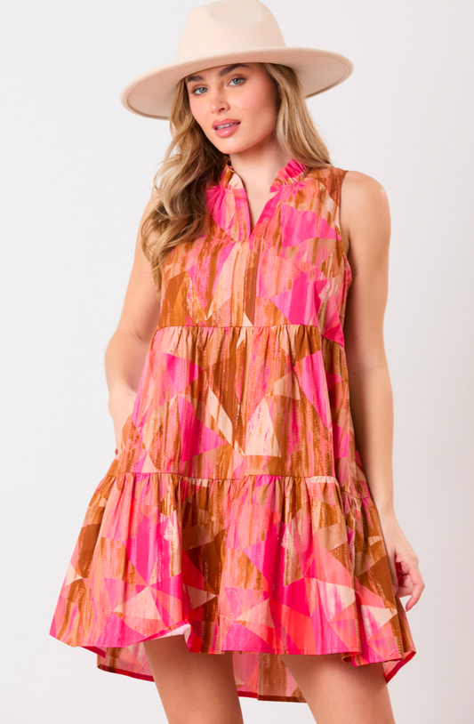 Desert Rose Tiered Mini Dress