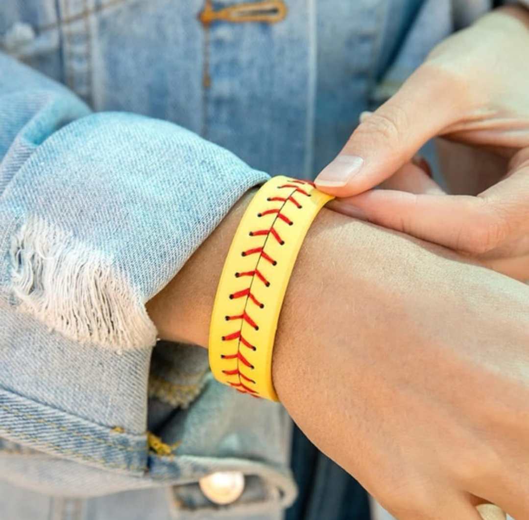 Softball Stitch Bracelet