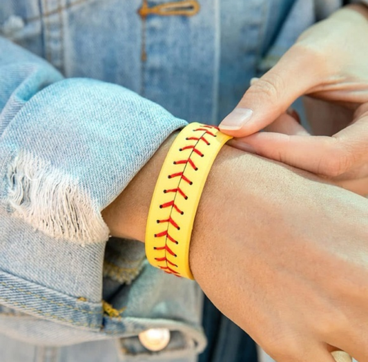 Softball Stitch Bracelet