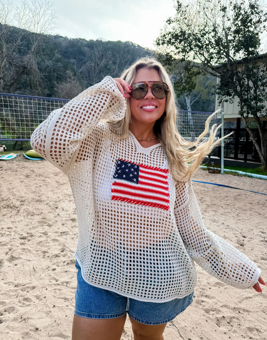 Freedom Flag Patch Pullover