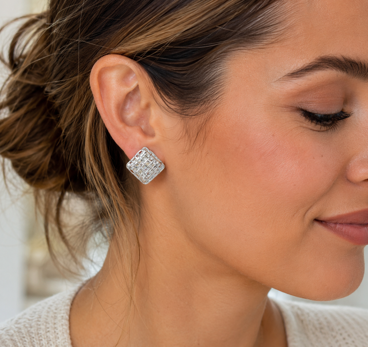 Silver Trellis Earrings
