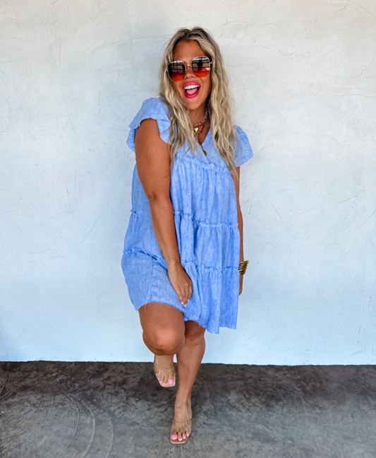 DAY DREAMING RUFFLE DRESS