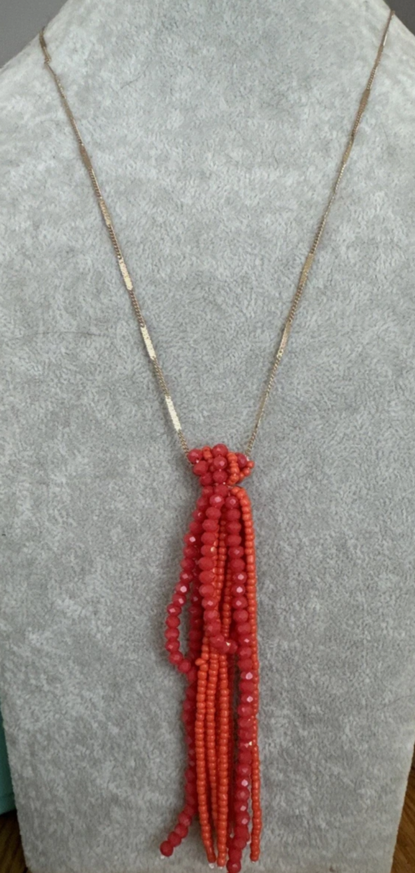 Maribel Beaded Tassel Necklace
