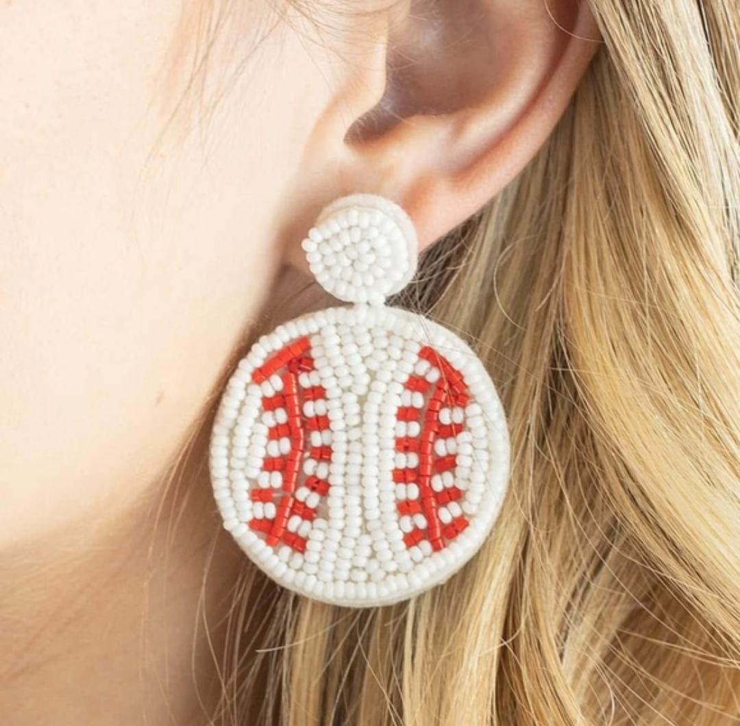 Game Day Glam Beaded Earrings