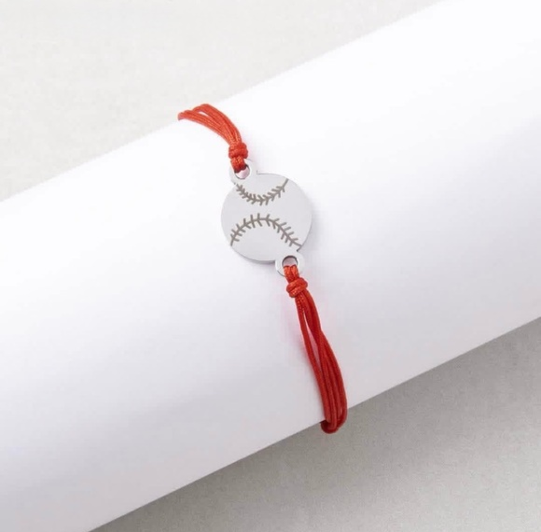 Baseball Corded Bracelet