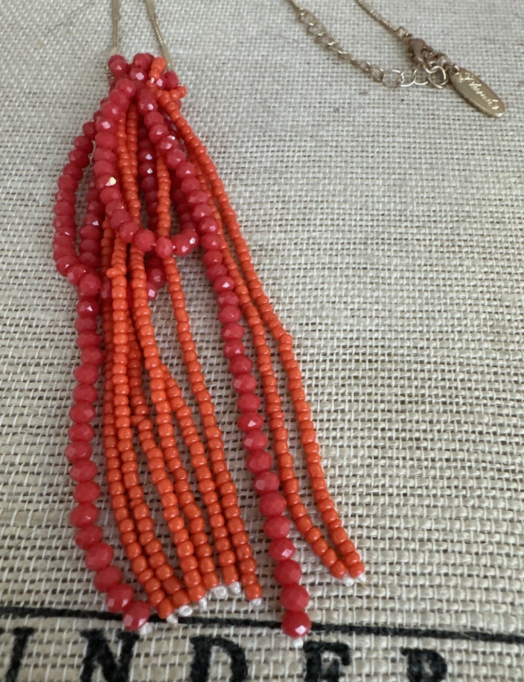 Maribel Beaded Tassel Necklace