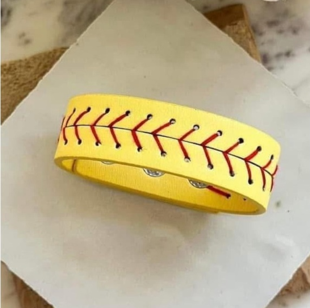 Softball Stitch Bracelet