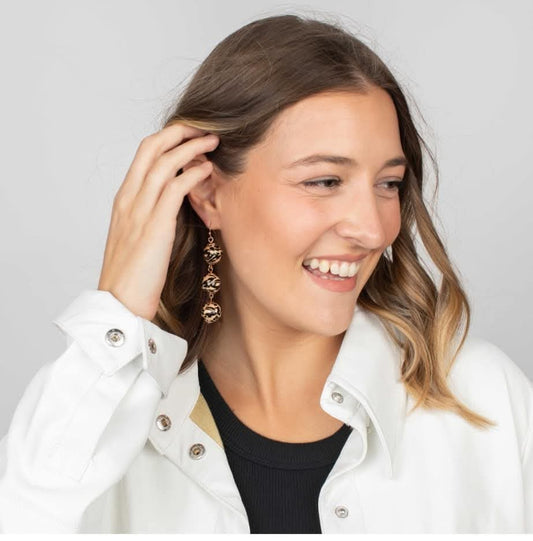 Golden Leopard Earrings