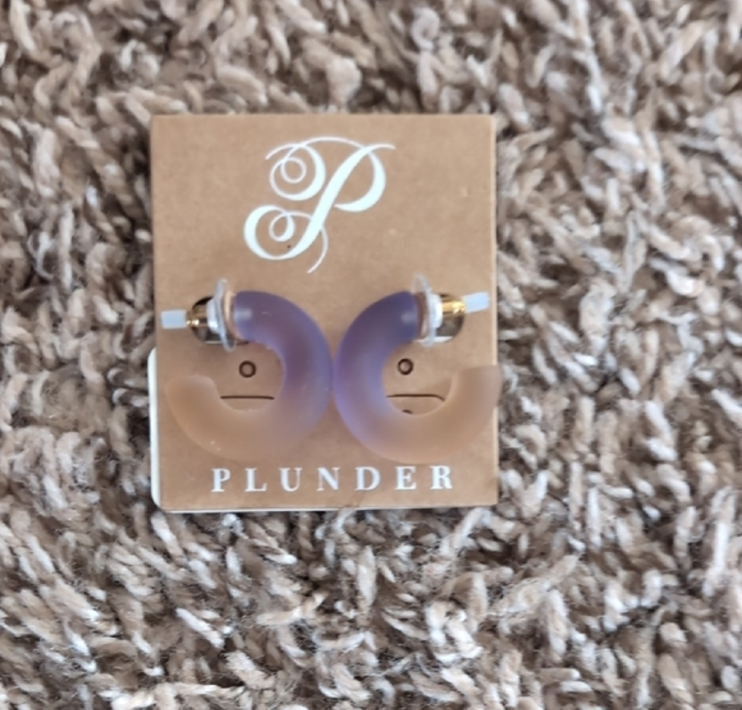 Amethyst Glow Hoops