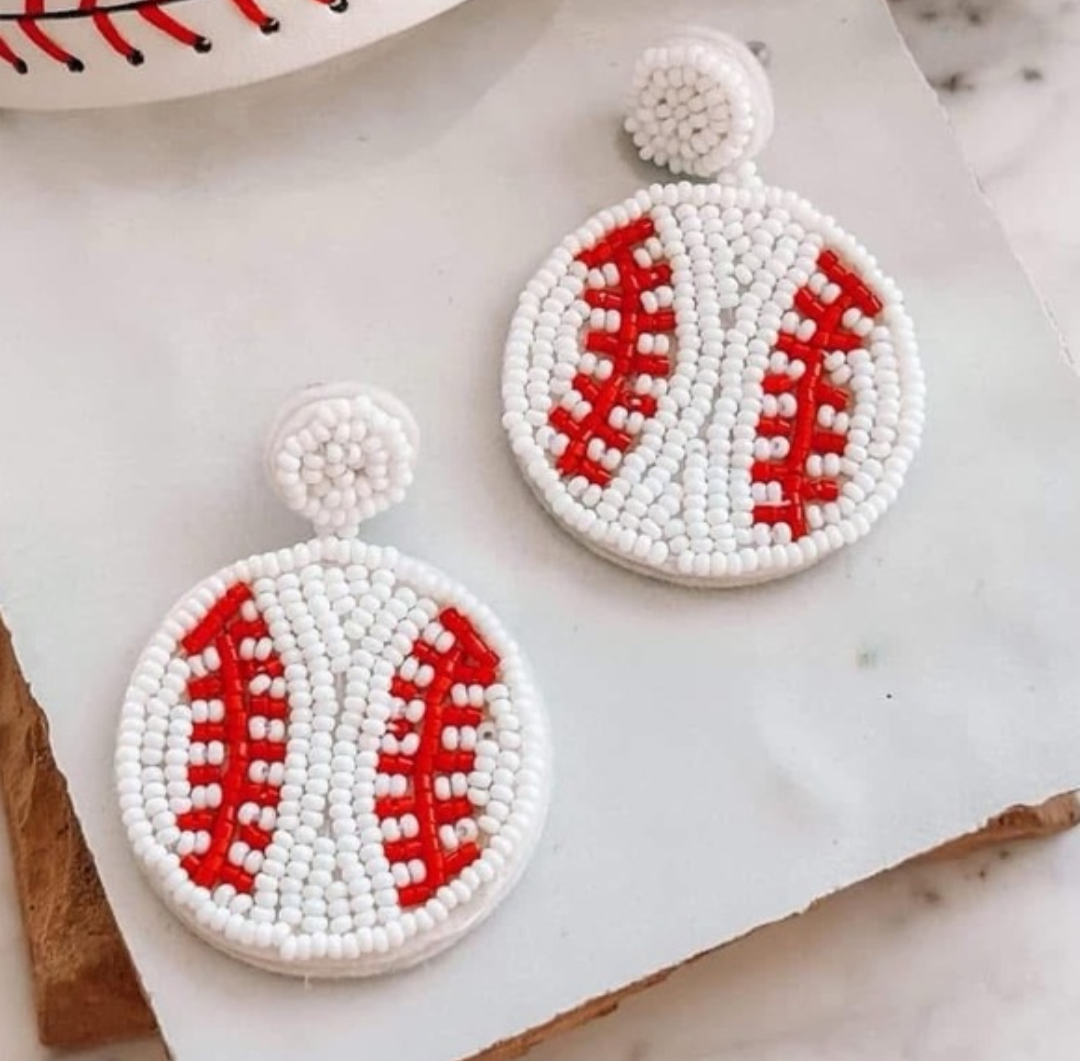 Game Day Glam Beaded Earrings